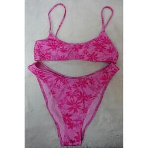 L.A. Hearts by Pacsun Pink Floral Bikini Set - XS Top, S Bottom